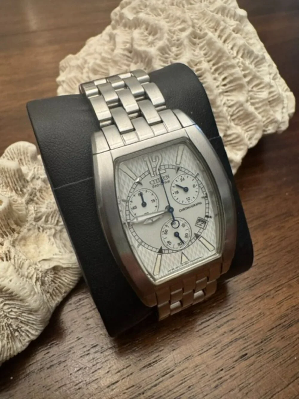VINTAGE - Citizen Men's Eco-Drive Tonneau Chronograph - AS IS